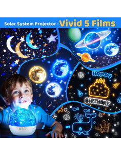 Proyector de Luz Nocturna ONE FIRE Sistema Solar 360 5 Películas 2