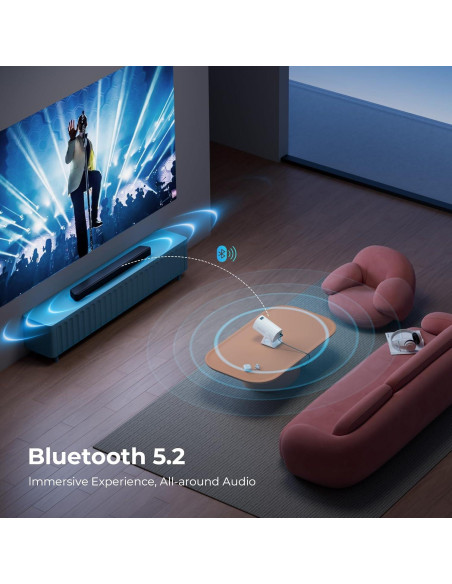 Proyector portátil TransarJect 2025 WiFi Bluetooth 4K 1080P