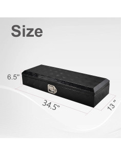 Caja de herramientas de aluminio FGJQEFG 88 cm negra con cerradura 2