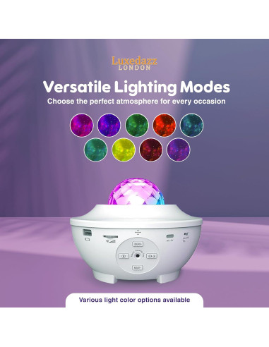 Proyector de Galaxia Estelar Body Harbour con Altavoz Bluetooth