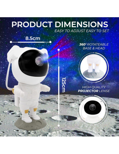 Proyector Galáctico GMKbuy Astronauta LED 15.2x20.3cm
