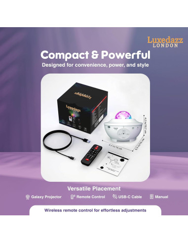 Proyector de Galaxia Estelar Body Harbour con Altavoz Bluetooth