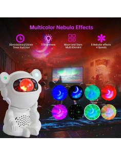Proyector Galáctico Astronauta Okdunlakp Luz Nocturna LED 2