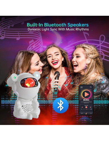 Proyector Galáctico Astronauta Okdunlakp Luz Nocturna LED