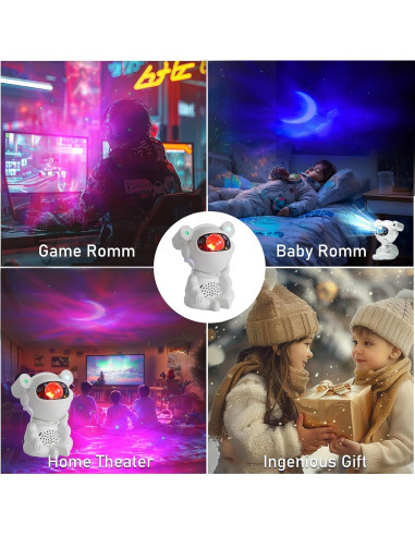 Proyector Galáctico Astronauta Okdunlakp Luz Nocturna LED