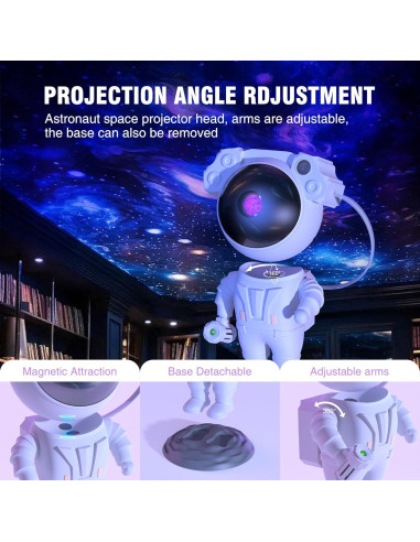 Proyector de Estrellas CaalLogt Astronauta LED con Control Remoto