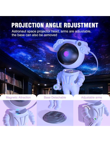 Proyector de Estrellas CaalLogt Astronauta LED con Control Remoto