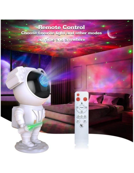 Proyector de Estrellas CaalLogt Astronauta LED con Control Remoto