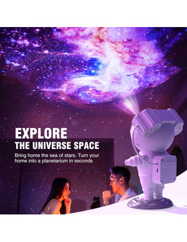 Proyector de Estrellas CaalLogt Astronauta LED con Control Remoto