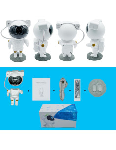 Proyector Galáctico Astronauta Curiosity Cove - 360 USB 2