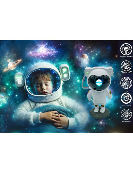 Proyector Galáctico Astronauta Curiosity Cove - 360 USB