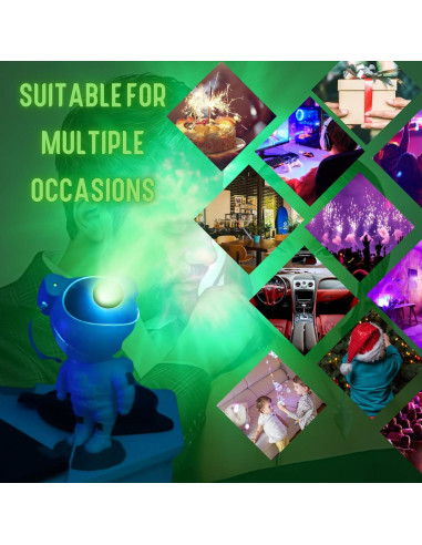 Proyector Galáctico Astronauta Curiosity Cove - 360 USB