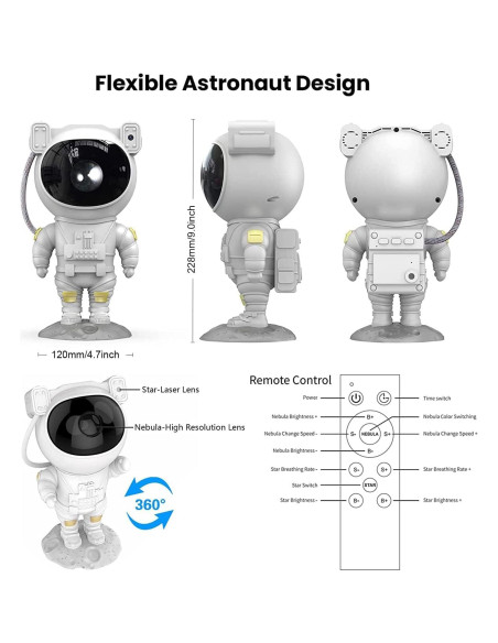 Proyector de Estrellas Space Buddy Astronauta Luz Nocturna