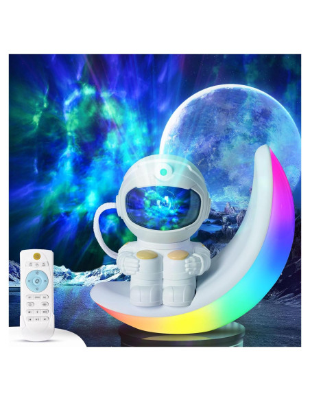 Proyector de Luz Nocturna Astronauta Lonvis - Control Remoto