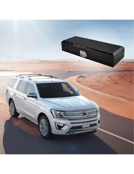 Caja de herramientas de aluminio FGJQEFG 88 cm negra con cerradura