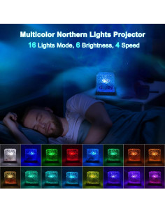 Proyector de Luz Aurora RICHMYC 16 Colores Control Remoto 2
