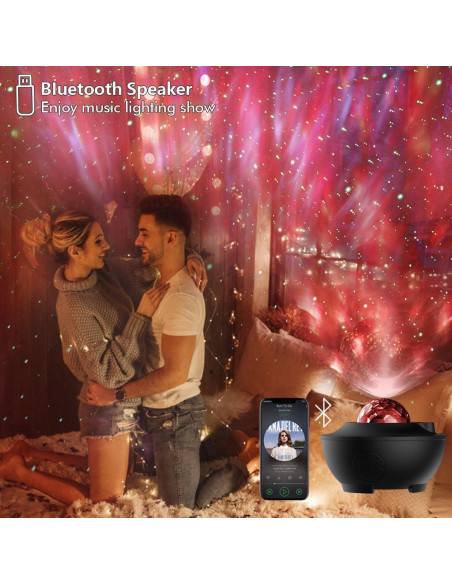 Proyector de Luz Nocturna Estelar RENXIN-INC con Control Remoto