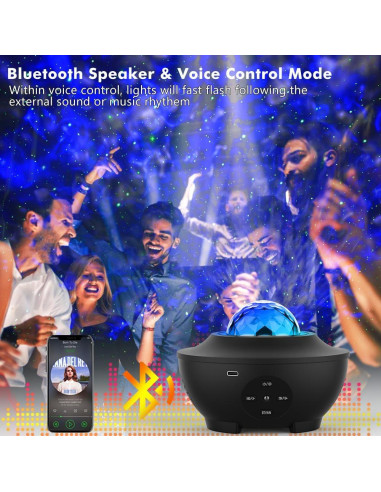 Proyector de Luz Nocturna Estelar RENXIN-INC con Control Remoto