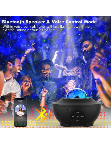 Proyector de Luz Nocturna Estelar RENXIN-INC con Control Remoto