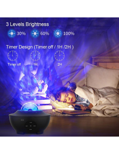 Proyector de Luz Nocturna Estelar RENXIN-INC con Control Remoto