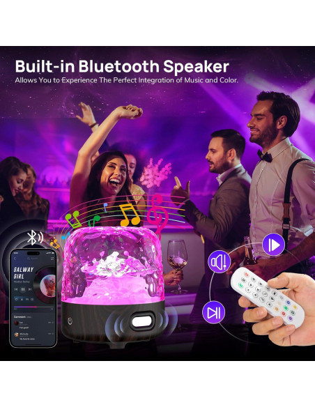 Proyector de Luz de Olas Oceánicas SHYVIAN 13x13 cm Bluetooth