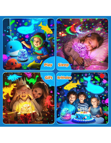 Proyector de Luz Nocturna TK WH-E03 con 15 Sonidos y 31 Colores