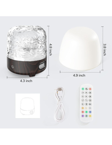 Proyector de Luz de Olas Oceánicas SHYVIAN 13x13 cm Bluetooth