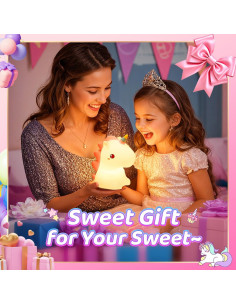 Luz Nocturna Unicornio One Fire Rosa 16 Colores Regulable 2