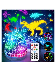 Proyector de Luz Nocturna Dinosaurio PIKOY 31 Colores 3 Películas