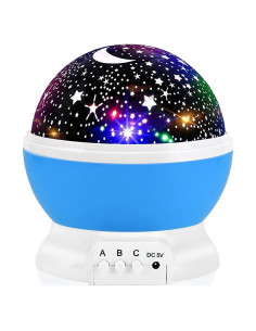 Luz Nocturna Proyector Estelar Votozi 360 LED USB Azul