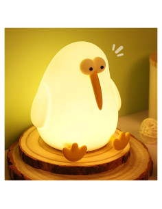 Luz Nocturna LED AOSTAR Kiwi Silicona Táctil 5cm para Niños