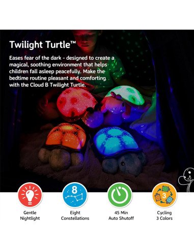 Proyector de Estrellas Cloud b Tortuga Azul 3 Colores 8 Constelaciones