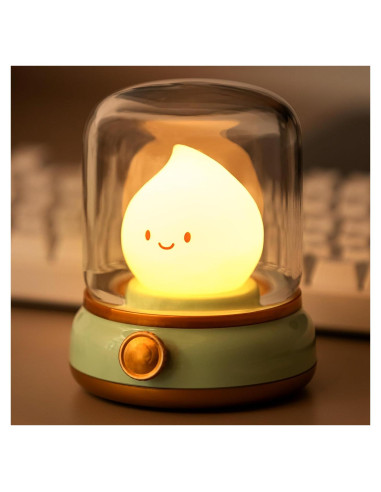 Luz Nocturna Recargable BANDIANCY Verde Vintage 10x10cm