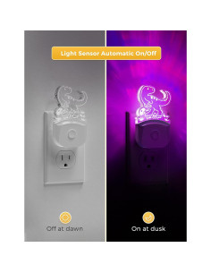 Luz Nocturna LED Dinosaurio Velociraptor LOHAS 0.5W RGB 2