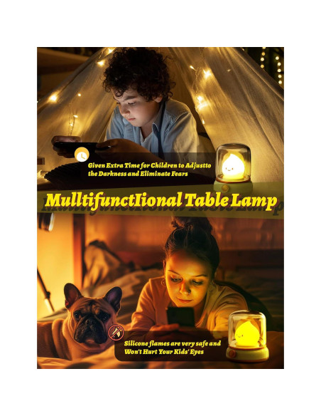 Luz Nocturna Recargable BANDIANCY Verde Vintage 10x10cm Luz Nocturna Recargable BANDIANCY Verde Vintage 10x10cm