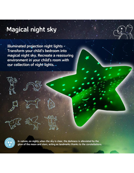 Proyector de Estrellas Cloud b Tortuga Azul 3 Colores 8 Constelaciones