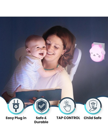 Luz Nocturna LED Enchufada Lumipets - Paquete de 3, Sensor Automático Luz Nocturna LED Enchufada Lumipets - Paquete de 3, Sensor Automático