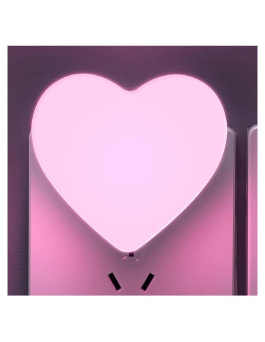 Luz Nocturna Corazón Etigood Rosa con Sensor Automático