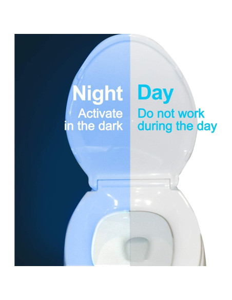 Luz Nocturna LED ZEZHOU para Inodoro 2 Paquete, 8 Colores