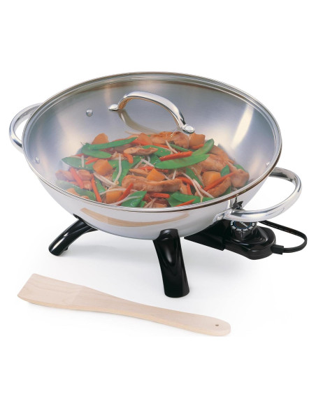 Wok Eléctrico Presto 05900 Acero Inoxidable 1500W 2,84L