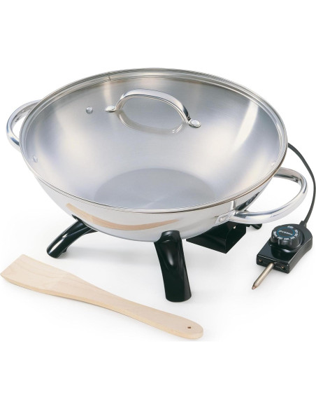Wok Eléctrico Presto 05900 Acero Inoxidable 1500W 2,84L