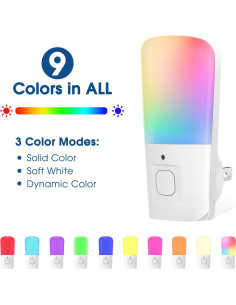 Luz Nocturna LED Enchufable LOHAS 0.5W RGB 2 Piezas 2