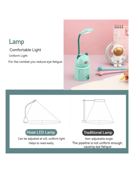 Lámpara de Escritorio LED Atigmdc Plegable USB Luz Nocturna