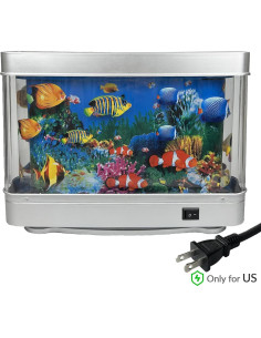 Acuario de Peces Falsos Tokenkuko 30x7.1x23.1cm Luz Nocturna 2