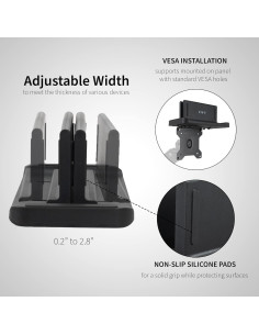 Soporte VIVO para Mini PC Ajustable VESA 2,99 kg Negro 2