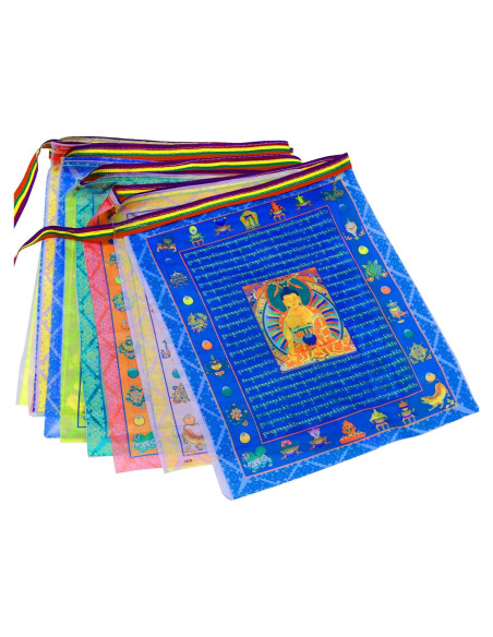 Banderas de Oración Budista Tibetanas Aolamegs 20pcs 36x28cm
