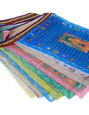Banderas de Oración Budista Tibetanas Aolamegs 20pcs 36x28cm