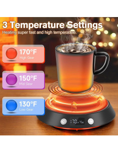 Calentador de Tazas Kepwam 55W con 3 Temperaturas y Temporizador 2
