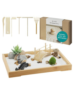 Kit Jardín Zen Navaris - Mini Jardín de Arena Japonés Completo