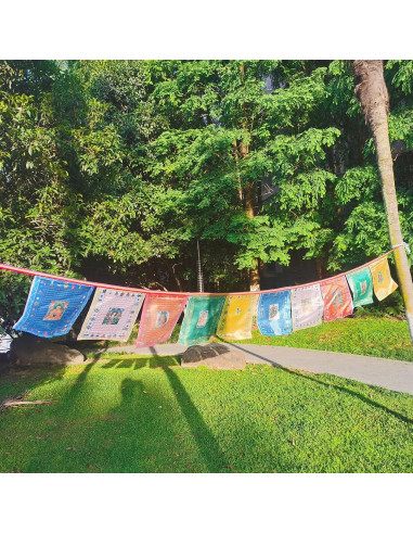 Banderas de Oración Budista Tibetanas Aolamegs 20pcs 36x28cm